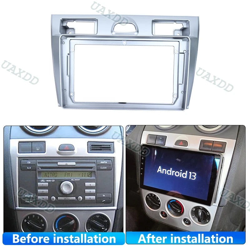 9 Inch For Ford Fiesta Mk VI 5 Mk5 2002-2008 Radio Car Android MP5 Player Casing Frame 2di