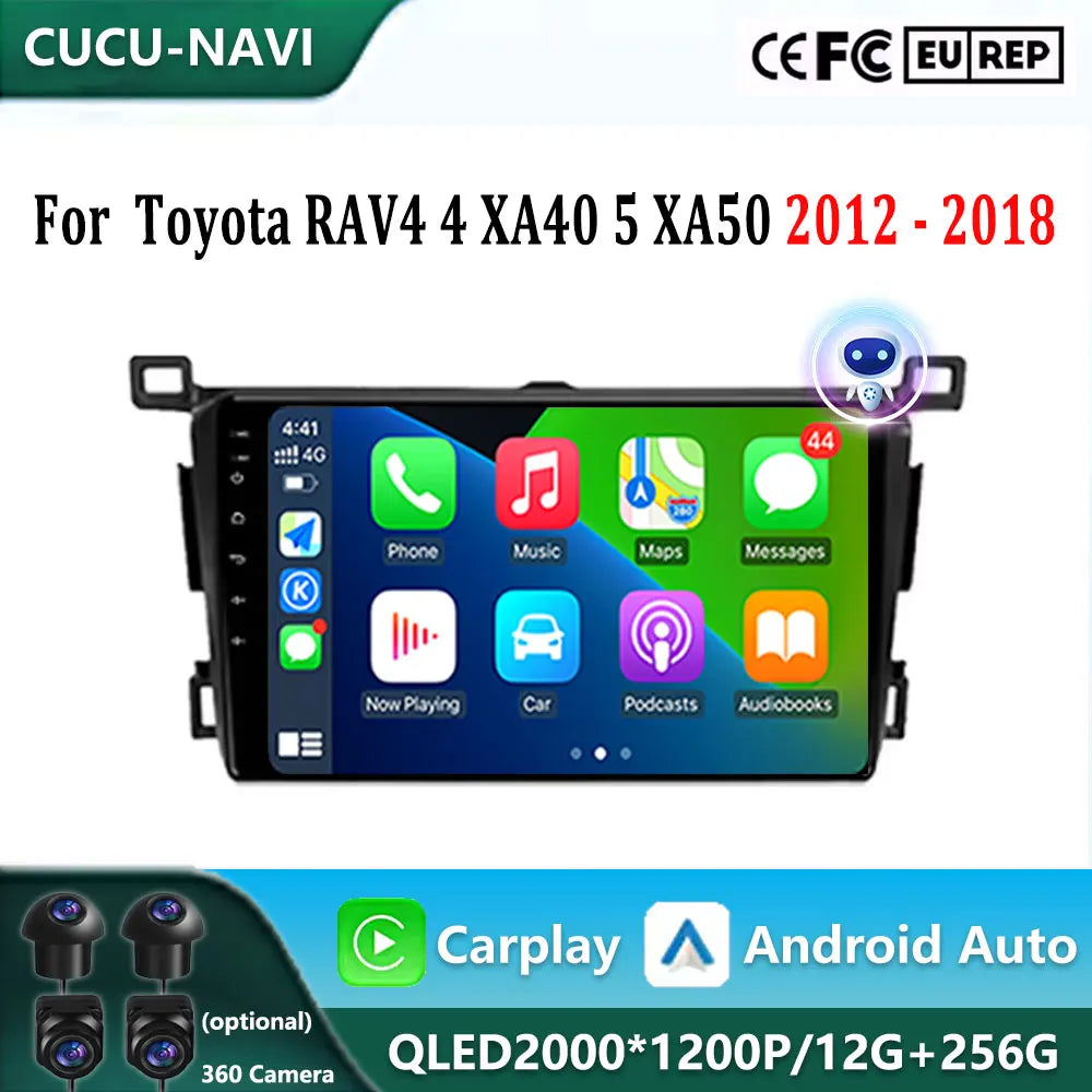 Android OS Car Radio For Toyota RAV4 4 XA40 5 XA50 2012 - 2018 RHD GPS Navigation Carplay  | AUTOKITSHOP