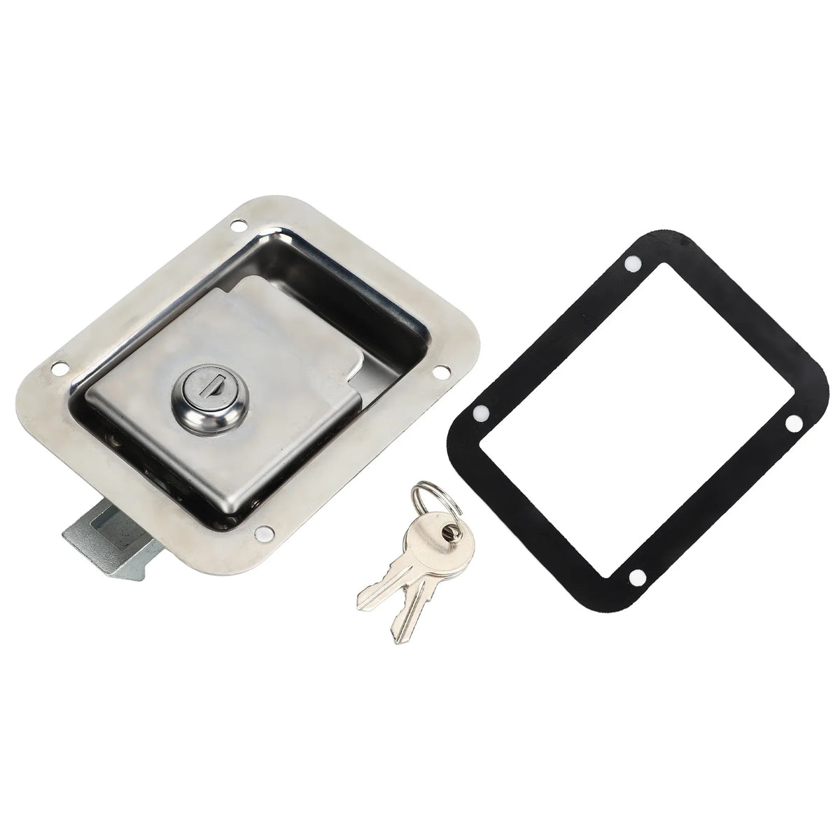 RV Paddle Handle Latch 304 Stainless Steel Heavy Duty RV Door Lock with 2 Keys for Travel Traile - Automotive LED Light