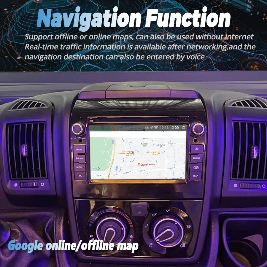 For Fiat Ducato Peugeot Boxer Citroen Jumper 2 2006-2016 Car Radio Android Screen Carplay