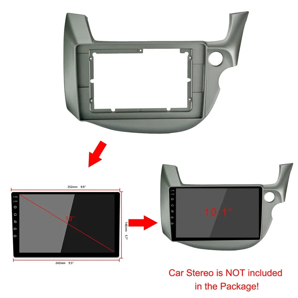 Fits 10.1 inch Car Fascia For HONDA Jazz 2008-2013 RHD Panel Dash Mount Installation Doubl | AUTOKITSHOP