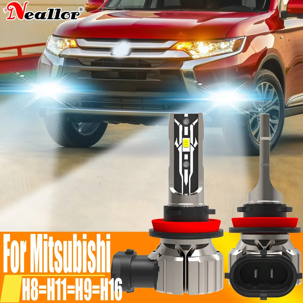 2x H11 H8 Led Fog Lights Headlight Canbus H16 H9 Car Bulb Driving Running Lamp 12v 55w For