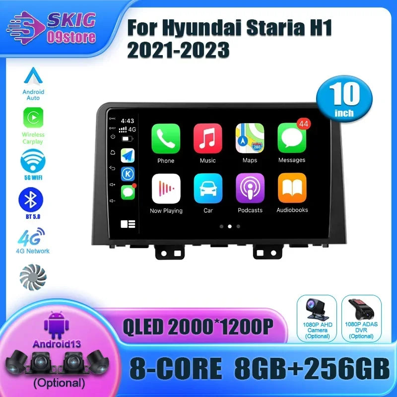 Android 14 For Hyundai Staria H1 2021 - 2023 Car Player Radio Multimedia Video GPS Navigat
