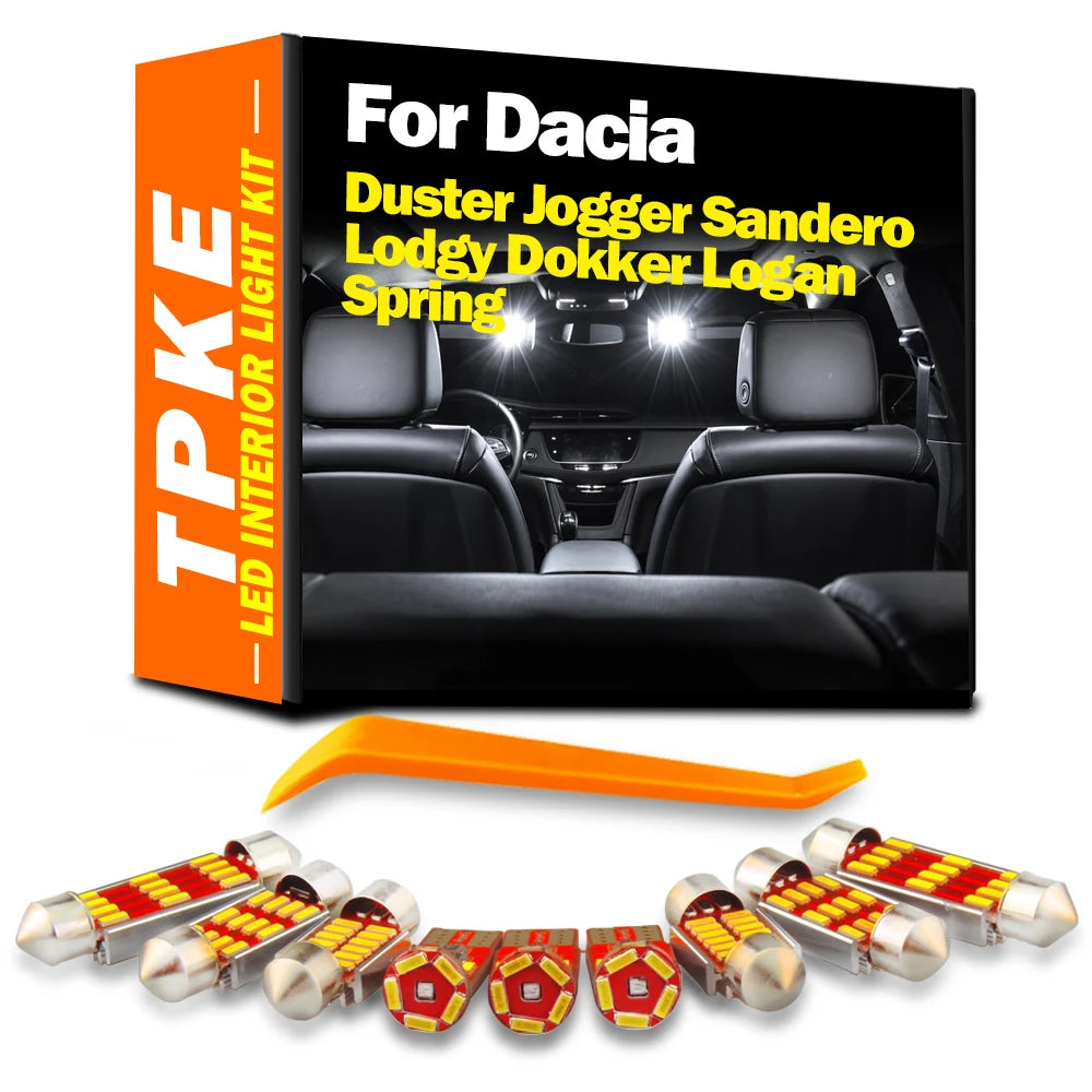 LED Interior Light Kit for Dacia Duster Jogger Sandero Lodgy Dokker Logan Spring I II MK1 MK2 MKI MKII Signal Lamp - ...