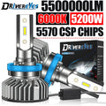 5500000LM H4 H7 Led Headlight 12V 24V 5200W H11 H1 H8 H9 HB3 9005 HB4 9006 Canbus CSP Chip