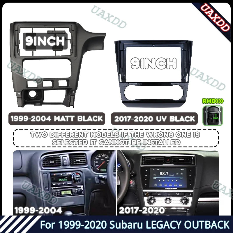 For 1999-2004 2017-2020 Subaru LEGACY OUTBACK 9INCH Car DVD MP5 Radio Android Frame Video