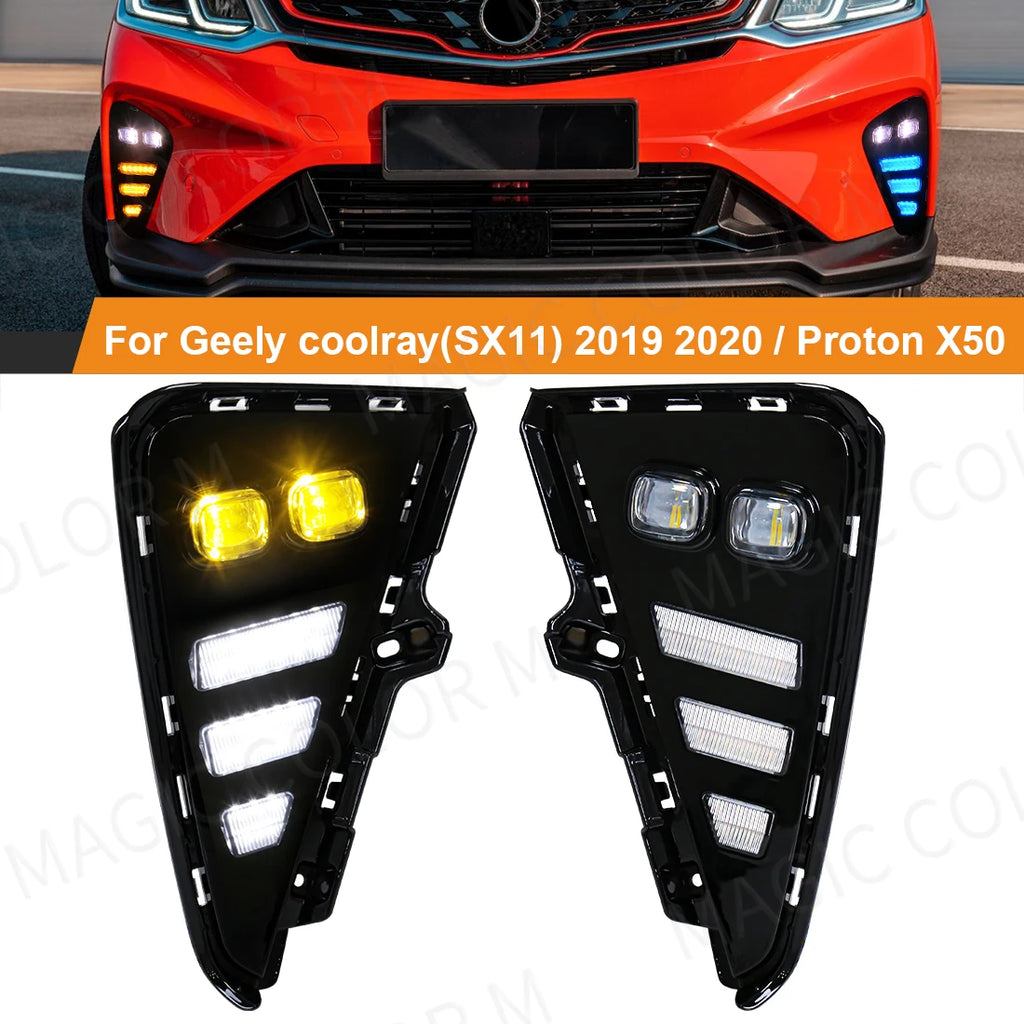 For Proton X50 Geely Coolray Binyue 2021 2022 2023 LED Daytime Running Lights DRL Car Fog  | AUTOKITSHOP
