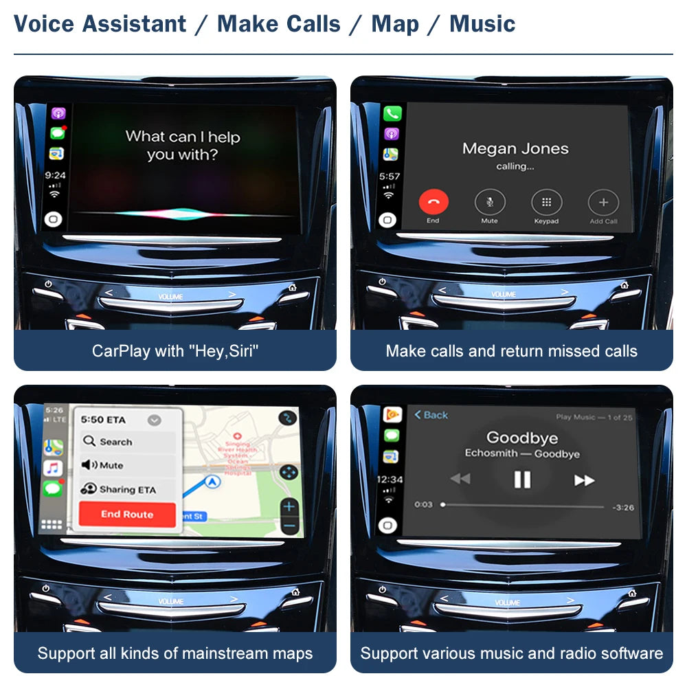 Road Top Wireless CarPlay for Cadillac CTS 2014-2017 Android Auto Interface Mirror Link Ai | AUTOKITSHOP
