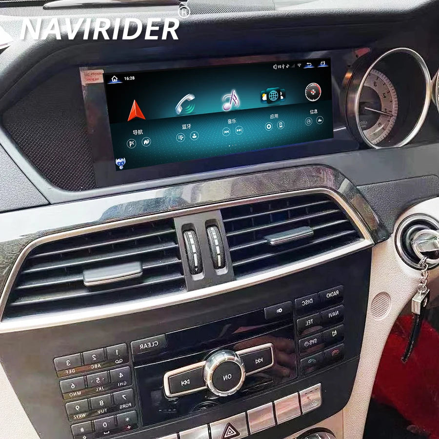 RHD wireless Bluetooth Carplay Car Radio stereo For Mercedes Benz C-Class W204 2011-2014 A