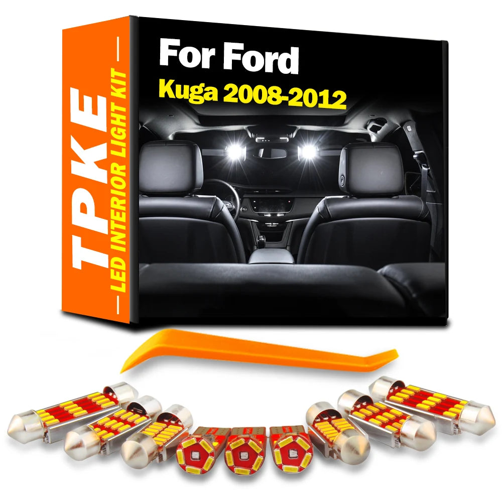 10-Piece LED Interior Light Kit for Ford Kuga - Canbus Error-Free Bulbs | AUTOKITSHOP