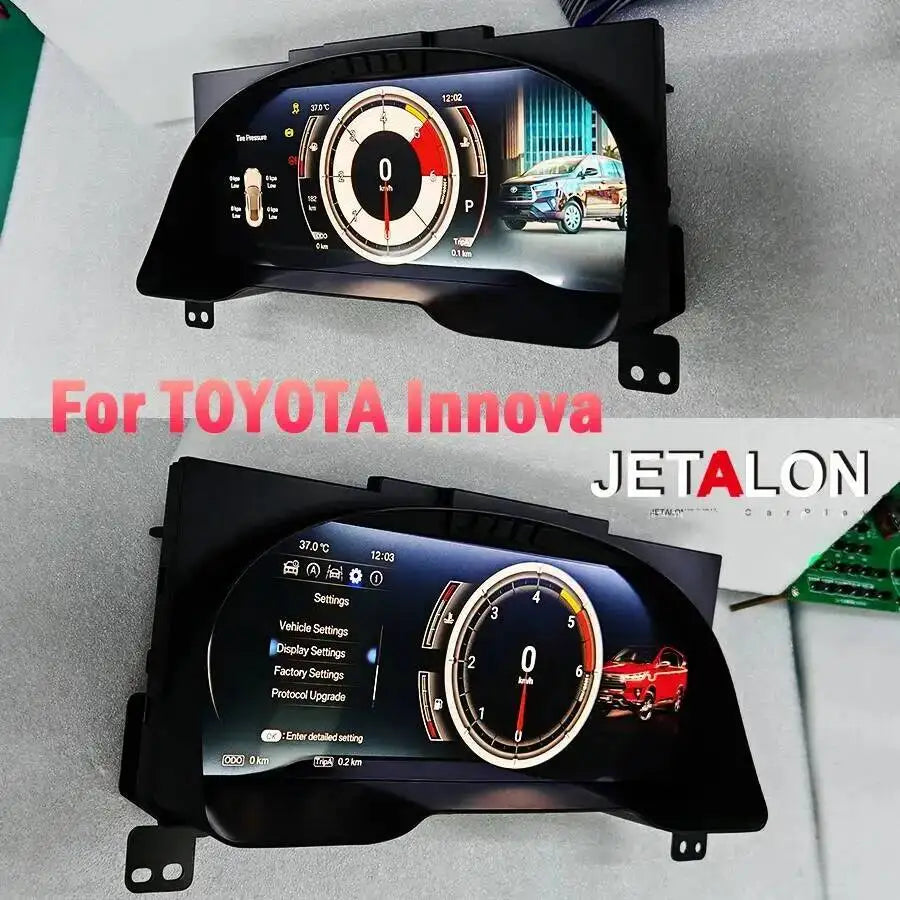 12.3inch Car Digital Cluster Instrument Smart Cluster Screen For Toyota Innova 2016-2021 D