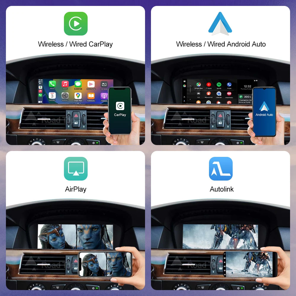 Wireless CarPlay Android Auto Car Multimedia Touch Screen For BMW 5 Series E60 E61 CCC/CIC | AUTOKITSHOP