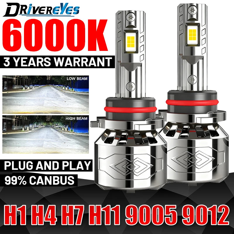 H7 LED Headlights CANBUS H4 H11 880 H1 H3 H8 H9 9005 HB3 9006 HB4 9012 HIR2 8570 CSP Silen