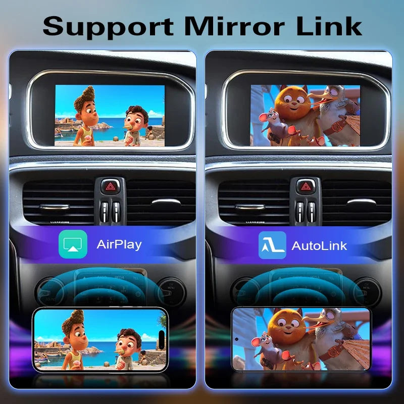 Wireless CarPlay for Volvo V40 2015-2019 with 7" Android Auto Interface Mirror Link AirPla