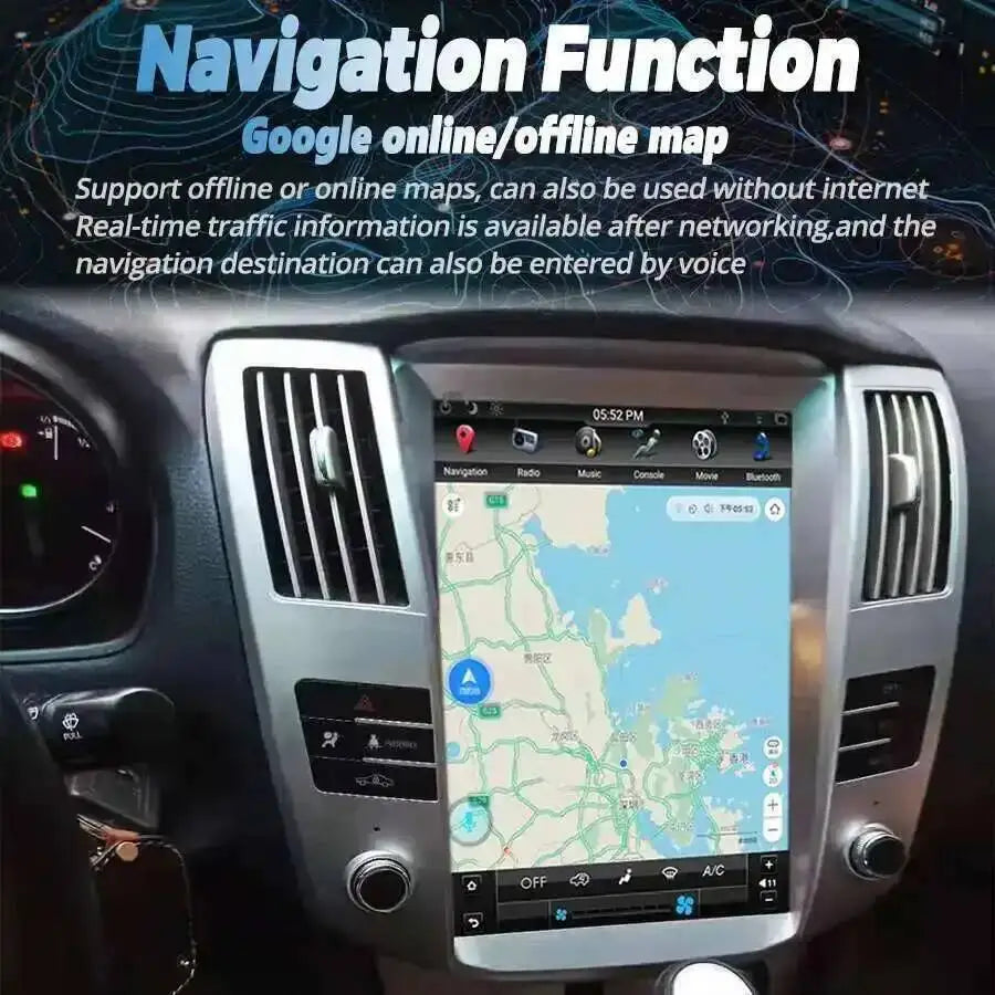 For Lexus RX300 RX330 RX350 RX400 For Toyota Harrier Radio Screen GPS Carplay Car Multimed