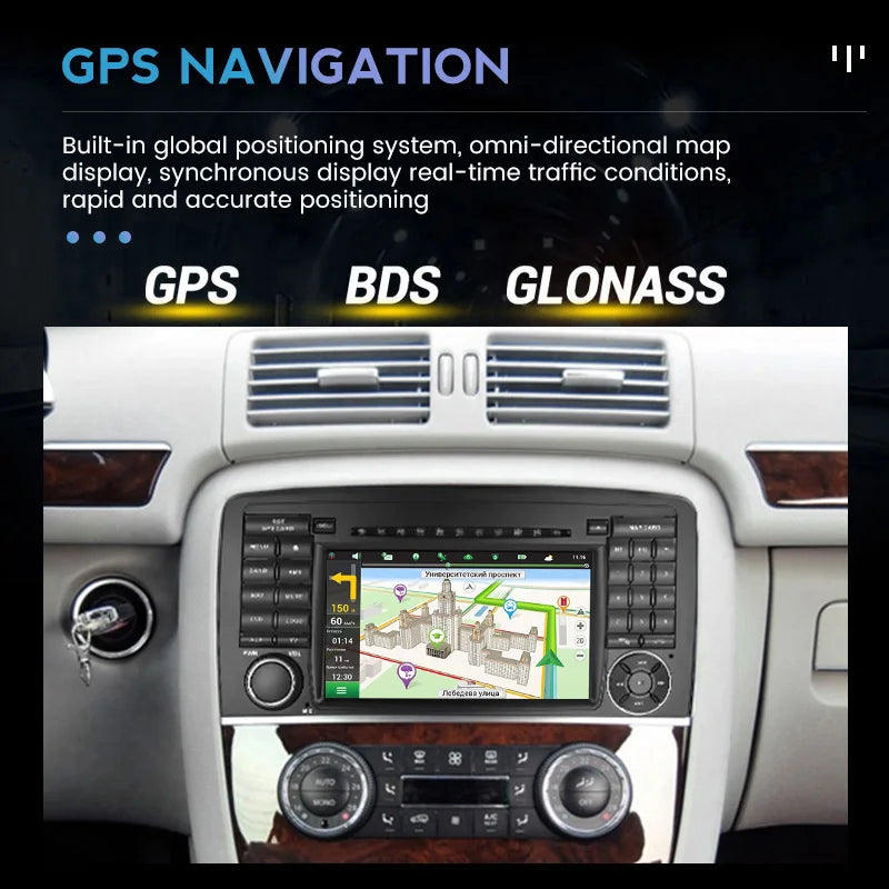 Android OS 2 Din Car Radio For Mercedes Benz R-Class R Class W251 R280 R300 R320 2005-2017