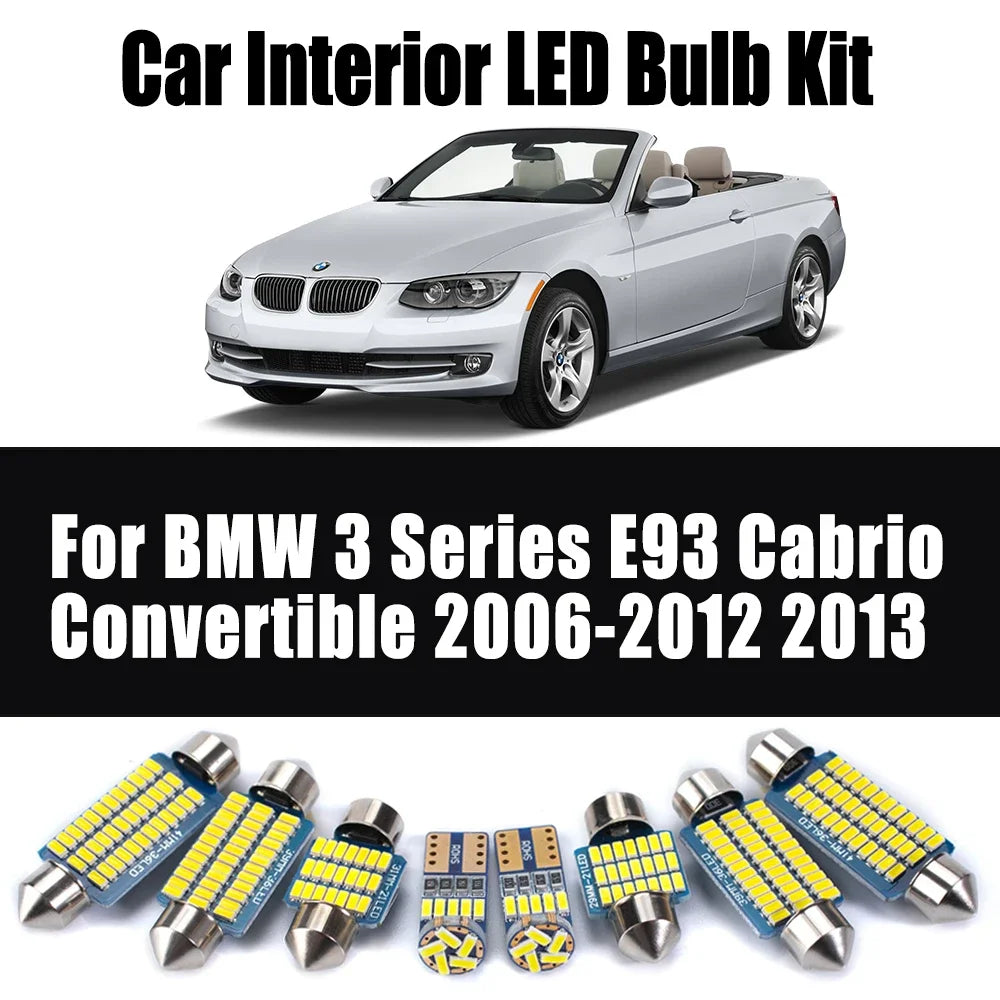 20-Piece LED Interior Light Kit for BMW 3 Series E93 Cabrio Convertible 2006-2013 - Canbus Dome Map Door Trunk Bulbs ...