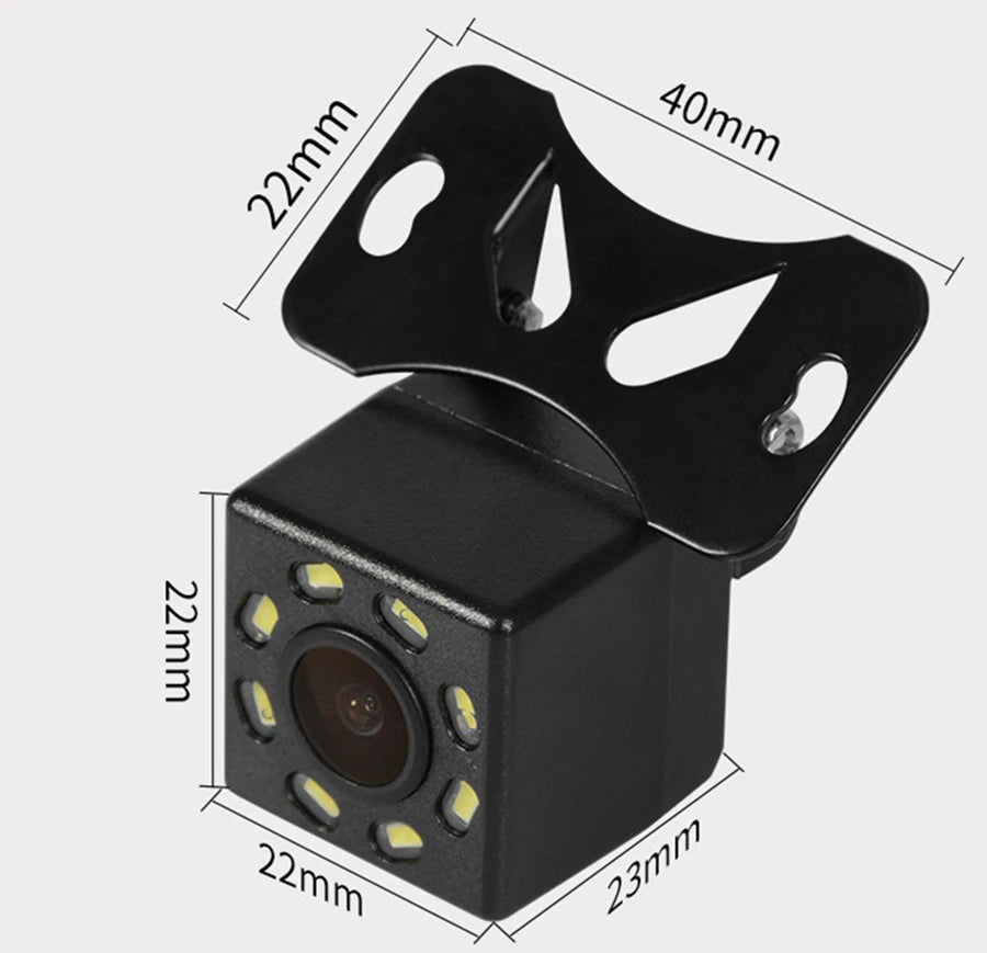 8LED Car Rearview Camera CCD Camera Intelligent Dynamic Trajectory Night Vision Reverse Pa
