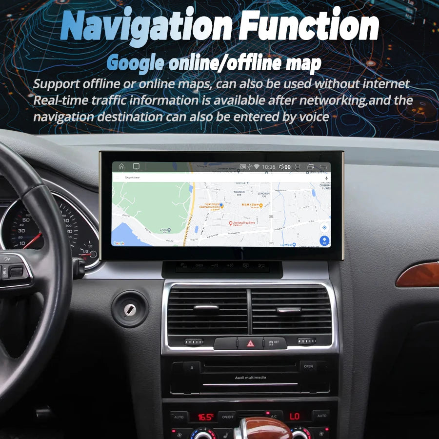 12.3" Android Car Video Player For Audi Q7 4L 2010 - 2015 Right Hand Driving GPS Multimedi