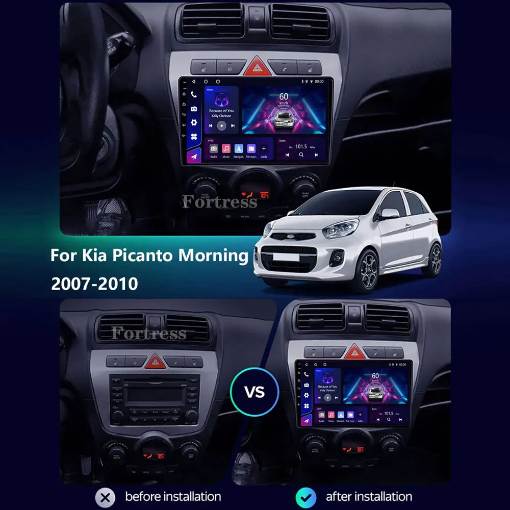 Android 16 All In One Carplay Auto Car Radio For Kia Morning Picanto 2007 - 2010 Multimedi