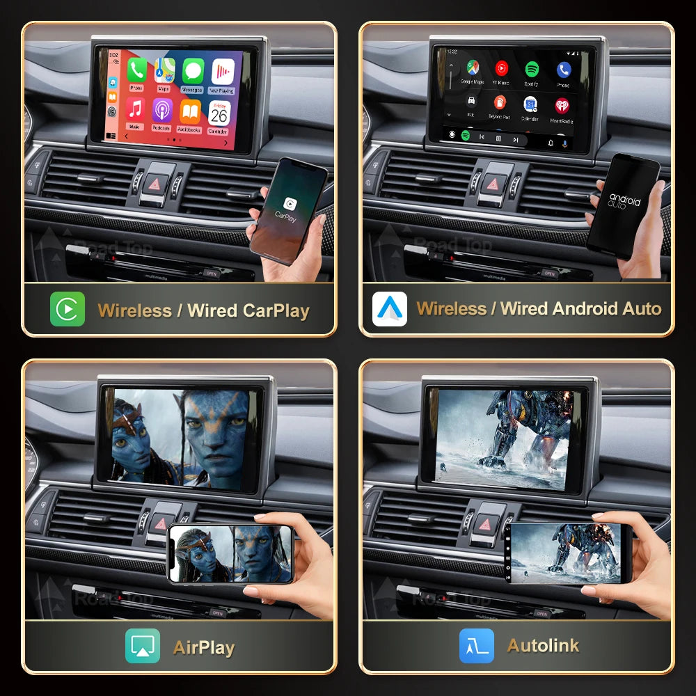 Road Top Wireless CarPlay Interface for Audi A6 A7 RMC HN MHI2 2012-2018 with AirPlay Mirr
