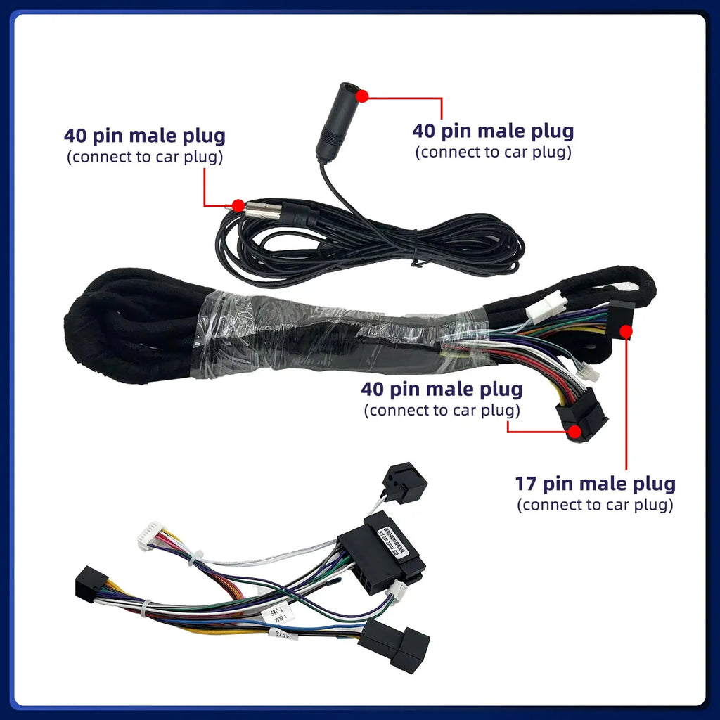 For Mercedes Benz W211 E Class CLK CLS SL Car Radio Autoradio Player 12V 6M Power Cable Ha
