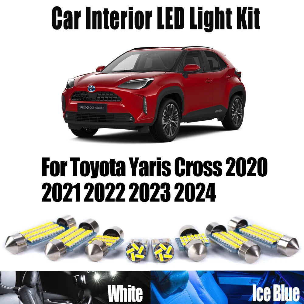 11-Piece LED Interior Light Kit for Toyota Yaris Cross - Canbus Error-Free Bulbs | AUTOKITSHOP