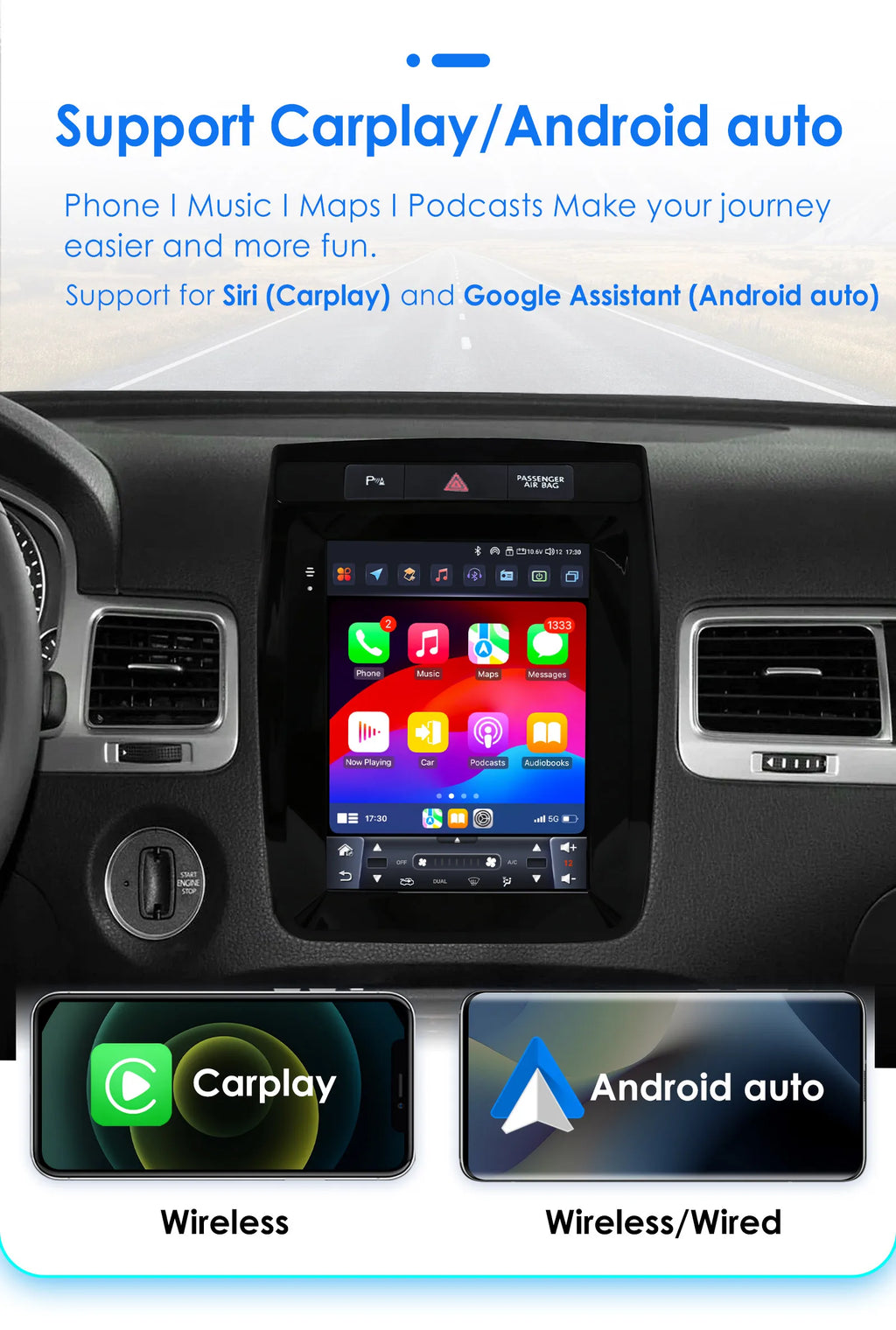9.7"Car radio for Volkswagen VW Touareg 2011 - 2017 Carplay Android Auto radio Multimedia
