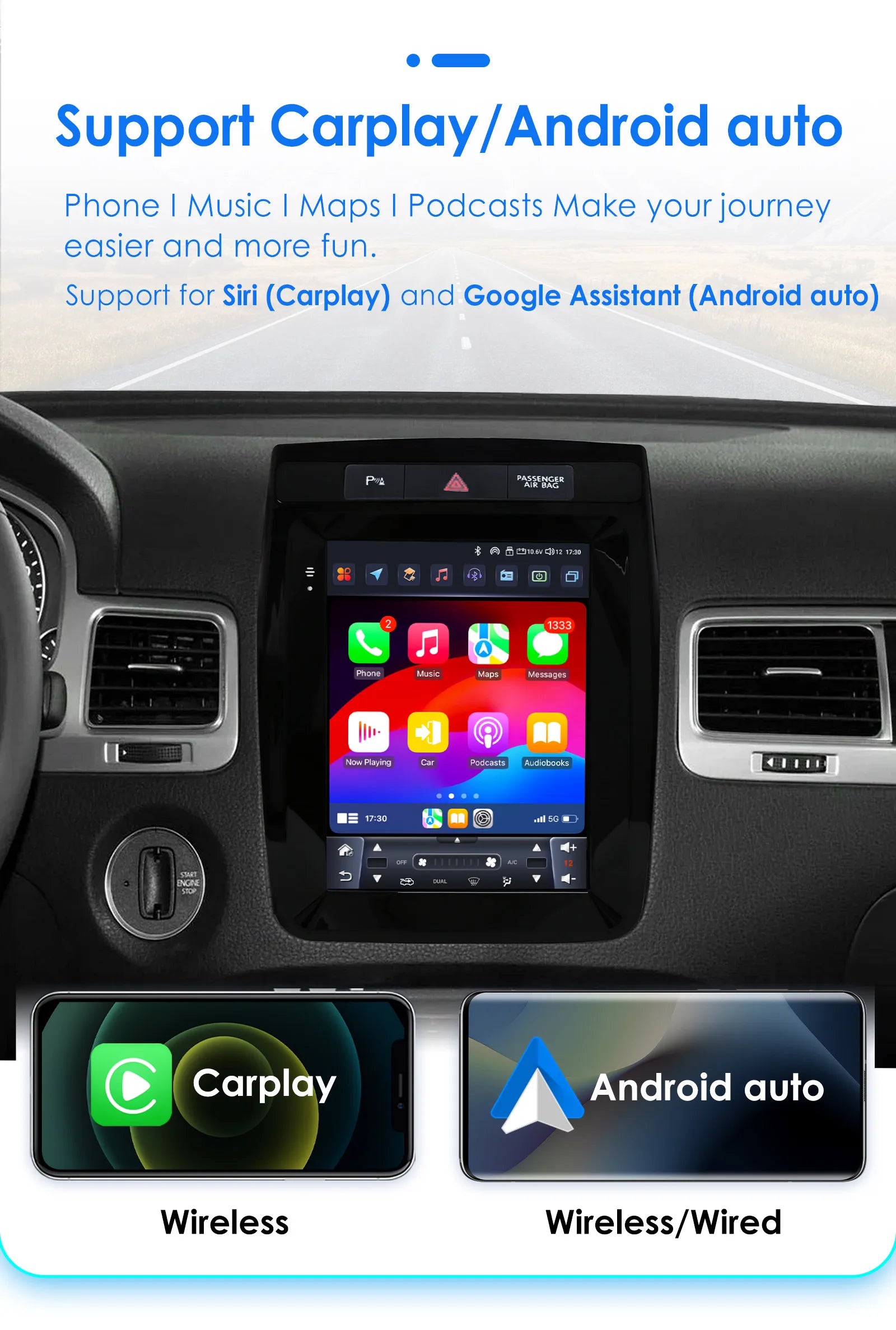 9.7"Car radio for Volkswagen VW Touareg 2011 - 2017 Carplay Android Auto radio Multimedia