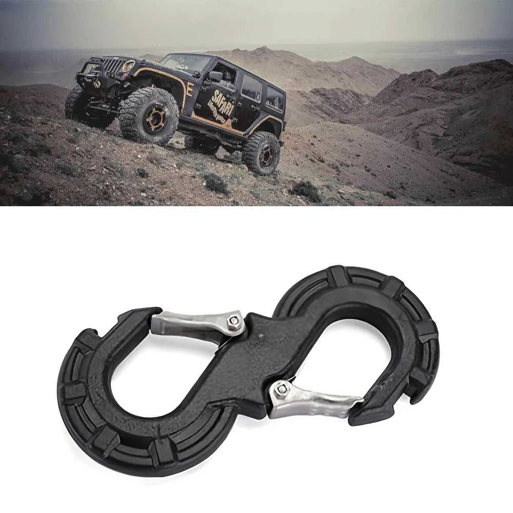 Universal Portable Off-Road Quick rescue shackle S-type Trailer Hook hitch Solid towing hook For - Automotive LED Light