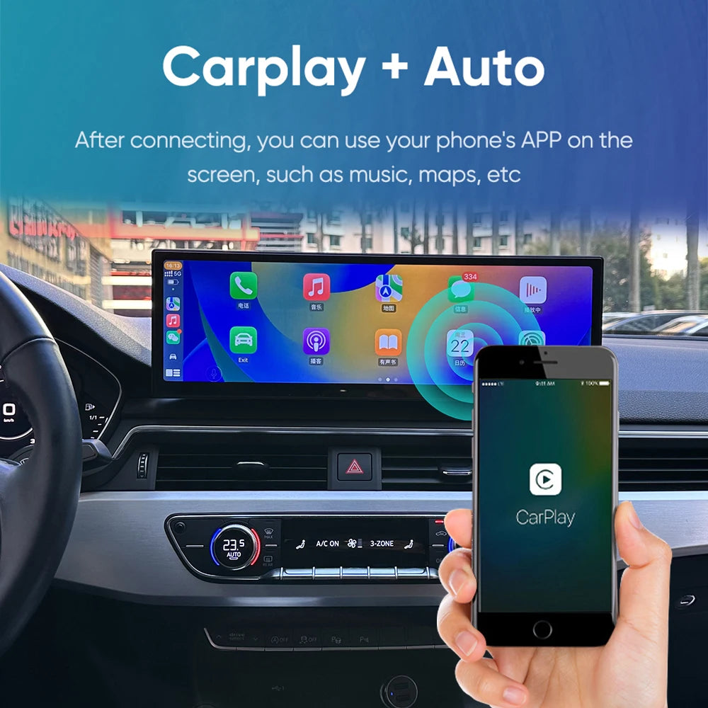 ID8 14.9 Inch Android 14 Carplay 4G For Audi A4 A5 B9 2016-2021 Car Multimedia Player GPS