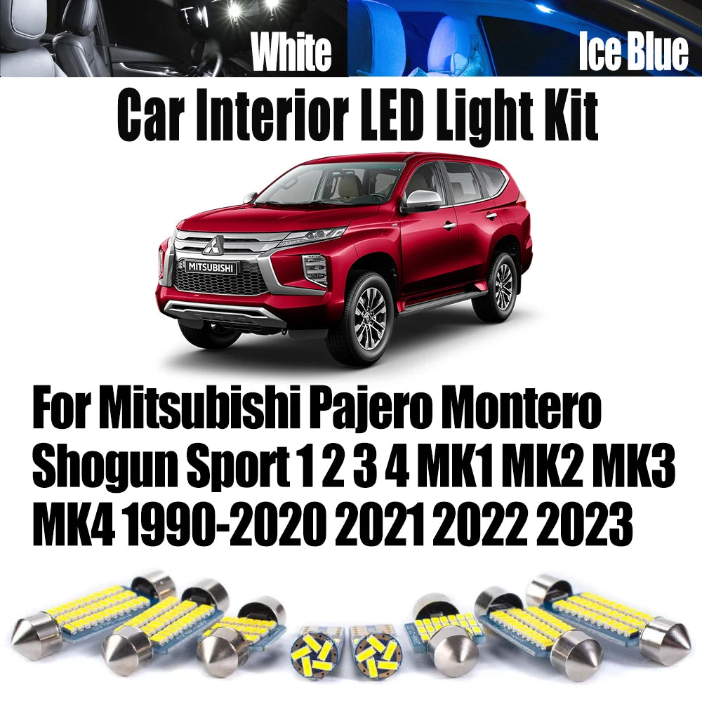 LED Interior Light Kit for Mitsubishi Pajero Montero Shogun Sport 1 2 3 4 MK1 MK2 MK3 MK4 1990-2021 - Canbus Dome Map...