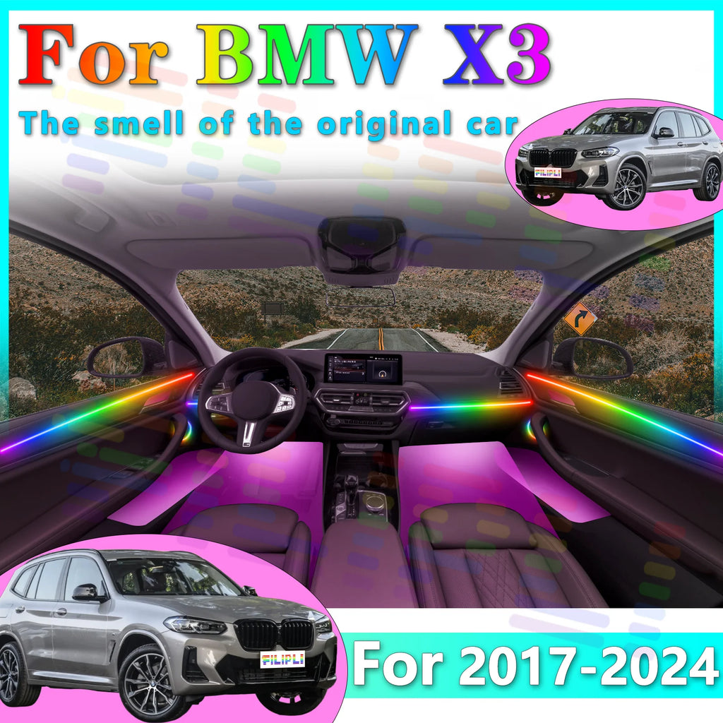 RGB - Ambient Light - for BMW G01 X3 - App Control - Car Interior Lighting | AUTOKITSHOP
