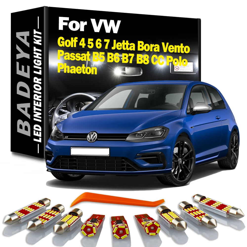 LED Interior Light Kit for VW B5 B7 B8 - Canbus Error-Free Interior Bulbs