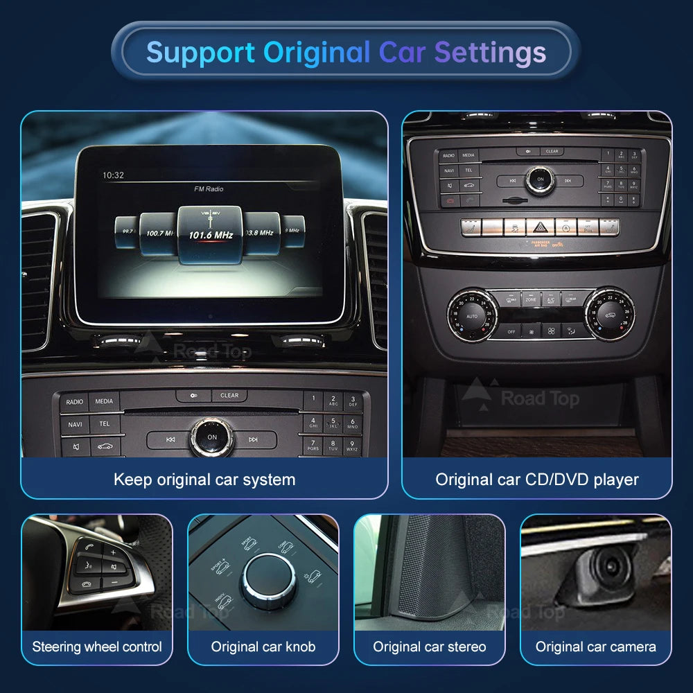 Road Top 12.3'' Multimedia Display For Benz GLE GLS 2016-2018 NTG5.0 Touch Screen Wireless | AUTOKITSHOP