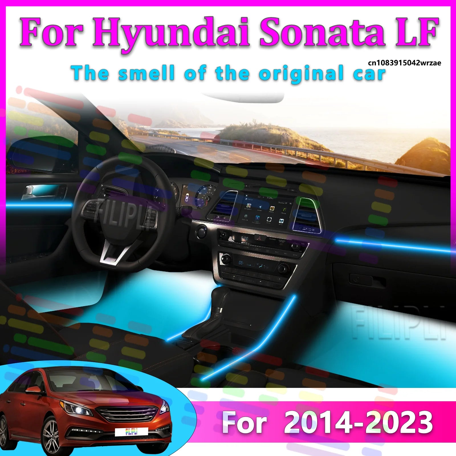 64 RGB - Neon Strip - for Hyundai - App Control - Car Interior Lighting | AUTOKITSHOP