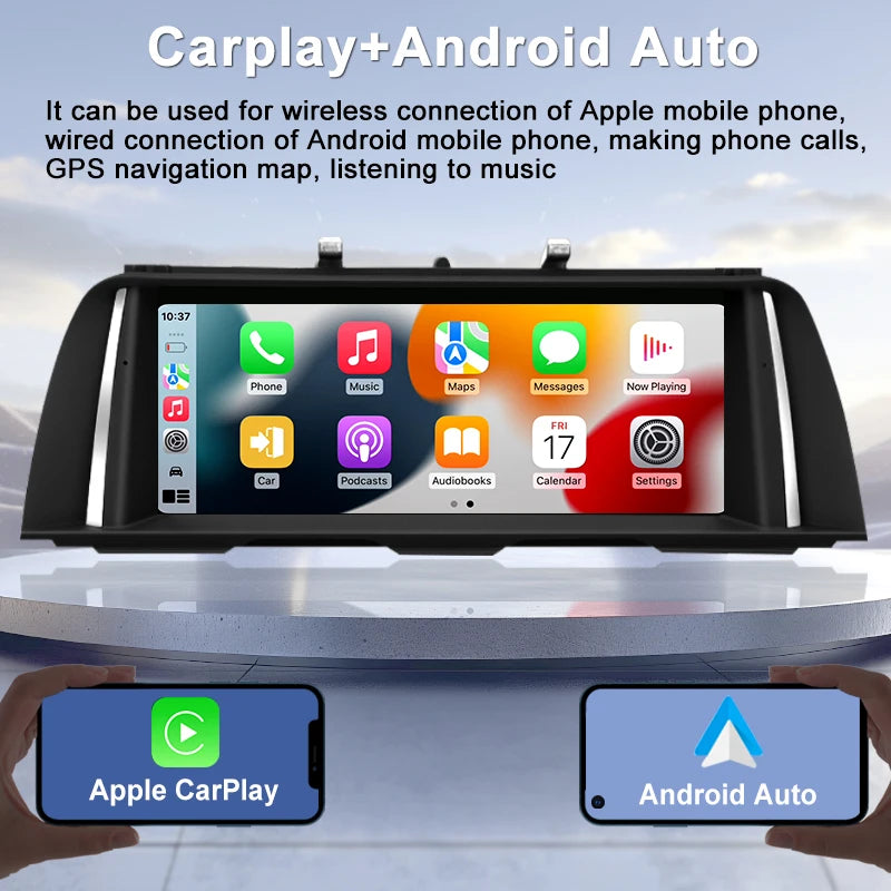 10.25Touch Screen Display 1920*720 For BMW 5series F10 F11 CIC NBT 2011-2017 Wireless Carp