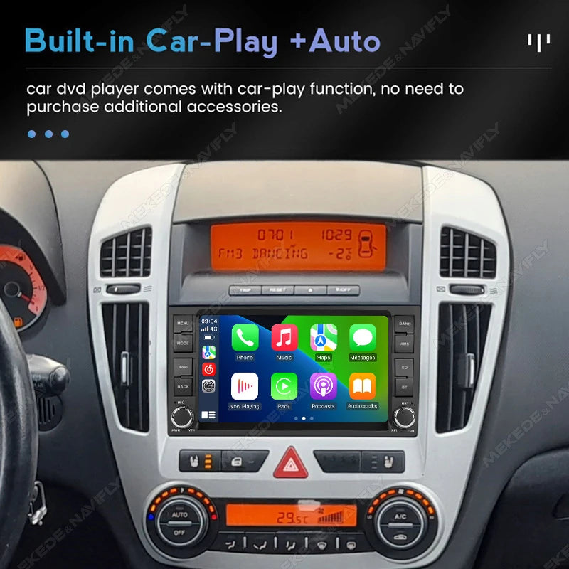 For Kia Ceed Venga 2007-2009 Android 15 64G 2 Din Car Radio Carplay GPS Central Multimedia