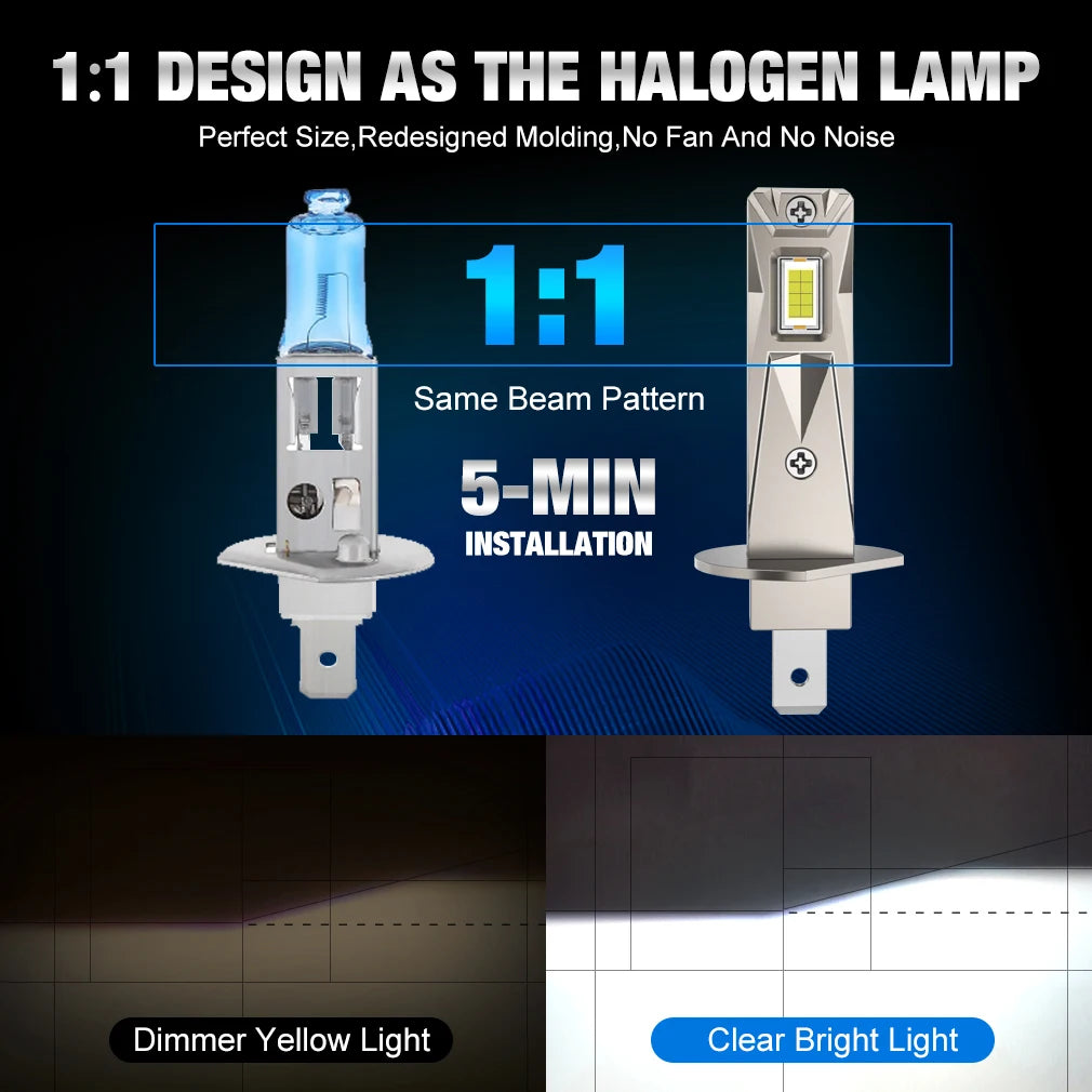 XSTORM H1 LED Light 70W 20000LM Headlight for Car H1 LED Headlight Fog Light Auto 16 PCS 3