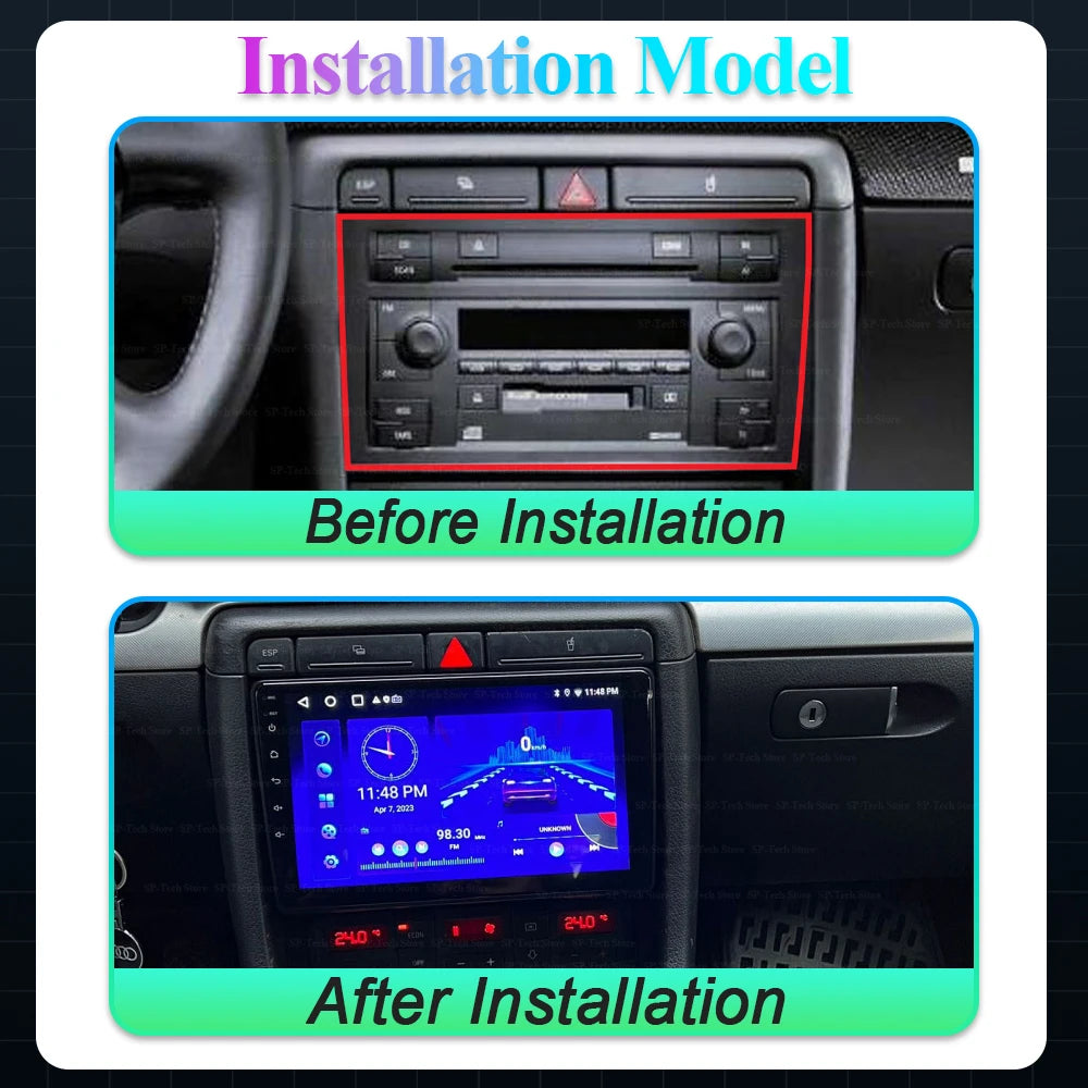 Android 16 Car Radio For Audi A4 2000-2009 S4 B6 B7 Rs4 Seat Exeo Rs4 2k Screen Carplay Vi | AUTOKITSHOP