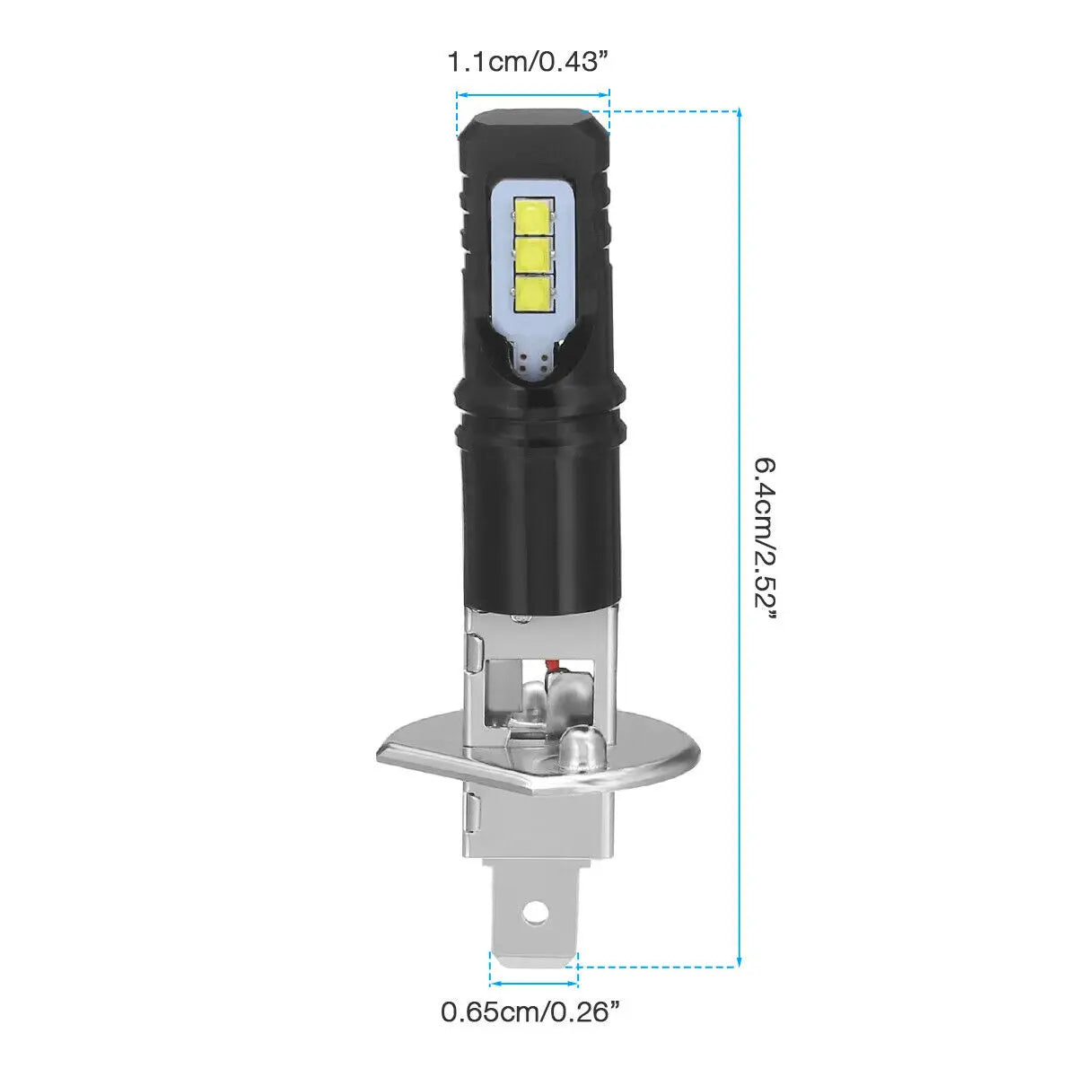H1 Led 8000LM 2525 Chips Fog Light Super Bright Car DRL LED Headlight Bulb High Beam Drivi
