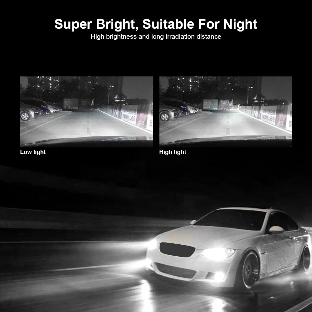LED Headlight H4 Car Light 6000K High Low Beam Bulbs Kit For Toyota Yaris 2015-2019 2007 2