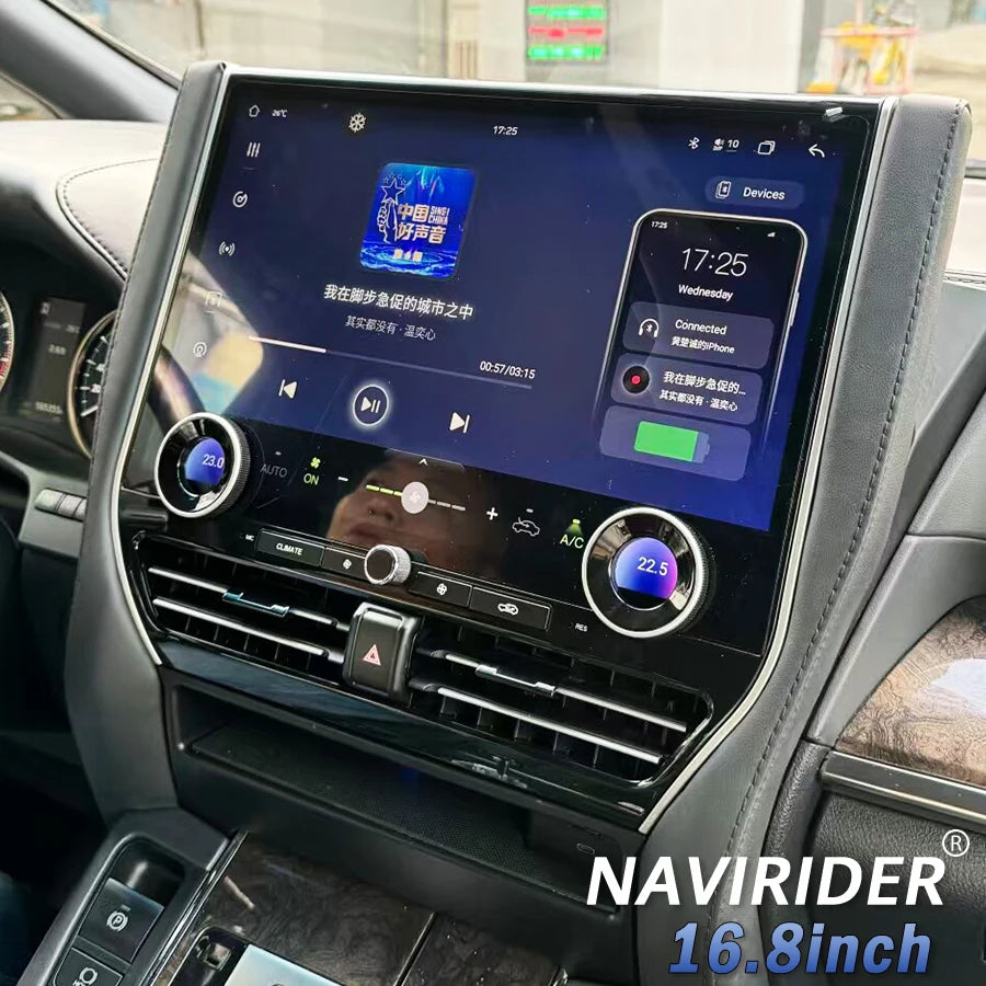 16.8" Qualcomm 6125 Android For Toyota Alphard Vellfire 30 Serie A30 H30 Upgrade 40 2015-2