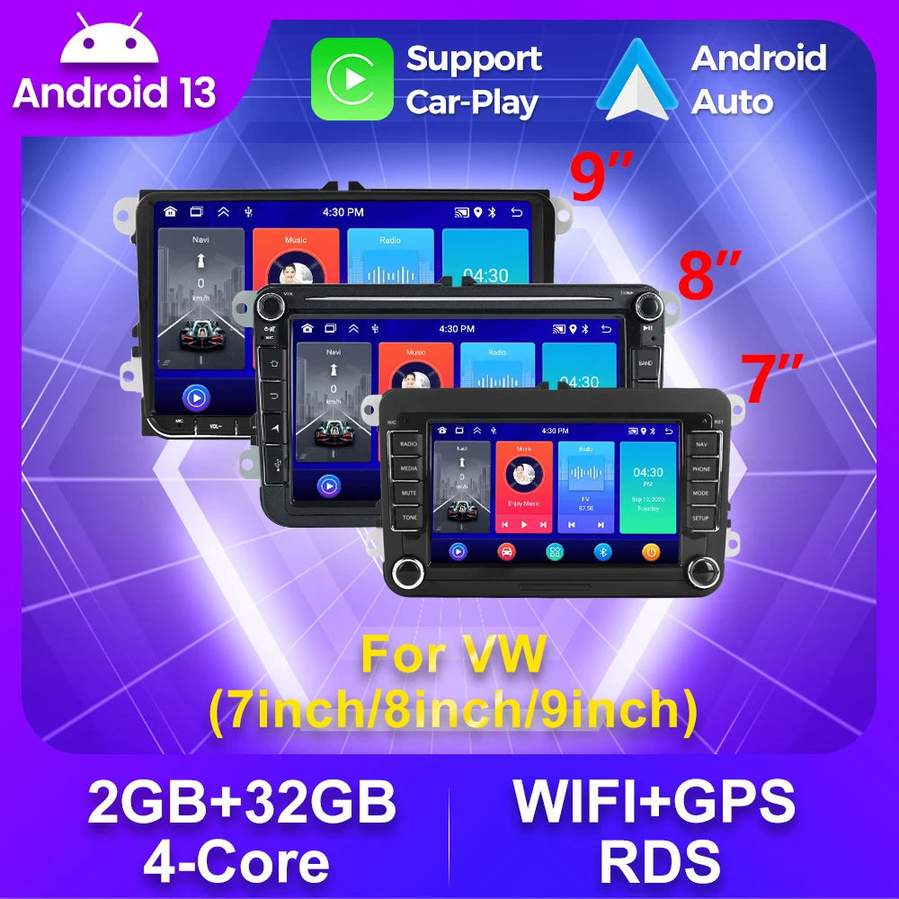 7/8/9 Inch Android Car Radio Multimedia Player for VW Passat B6 CC T5 Volkswagen Jetta Tig | AUTOKITSHOP