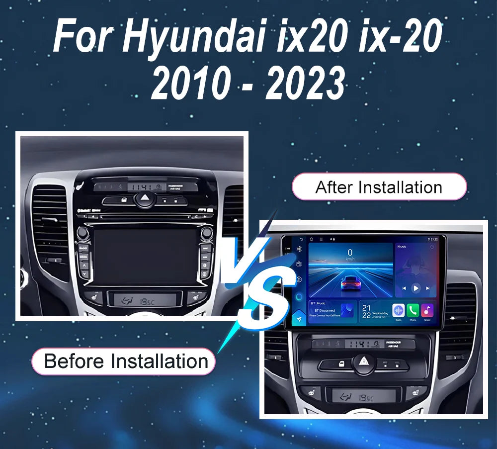 Android 16 Car Radio For Hyundai ix20 ix-20 2010 - 2023 Auto Multimedia Player GPS Navigat