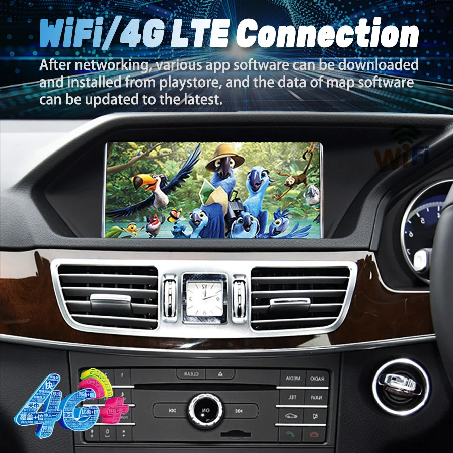 RHD Navi Android 14 Car Radio For Mercedes BENZ E Class W212 E200 E230 E260 E300 S212 W207
