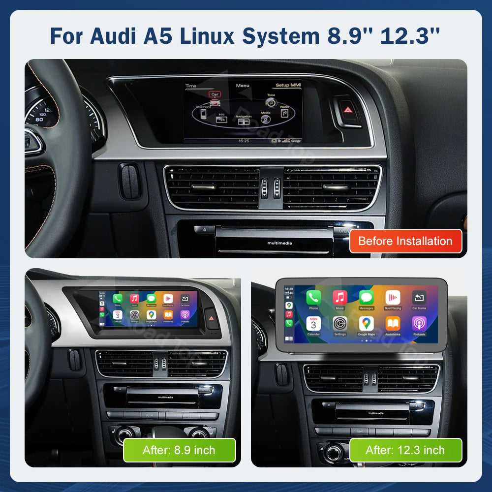 8.9'' Road Top Multimedia Display Touch Screen For Audi A5 S5 2008-2016 Airplay Miracast F | AUTOKITSHOP