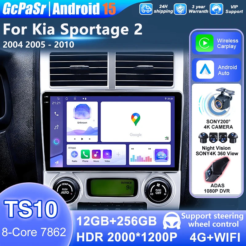 For Kia Sportage 2 2004 2005 2006 2007 2008 - 2010 Car Radio Multimedia Video Player Stere