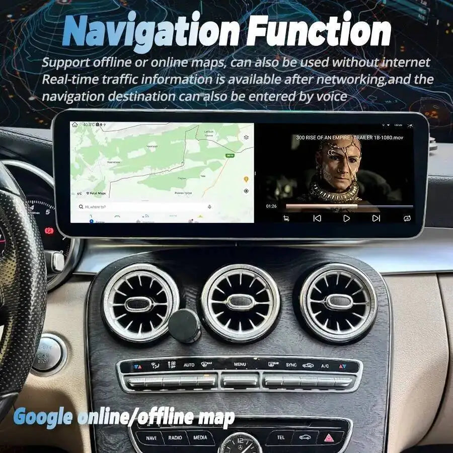 256GB CarPlay Car Radio For Mercedes Benz C Class GLC 2015-2018 NTG 5.0 Android15 Touch Sc | AUTOKITSHOP