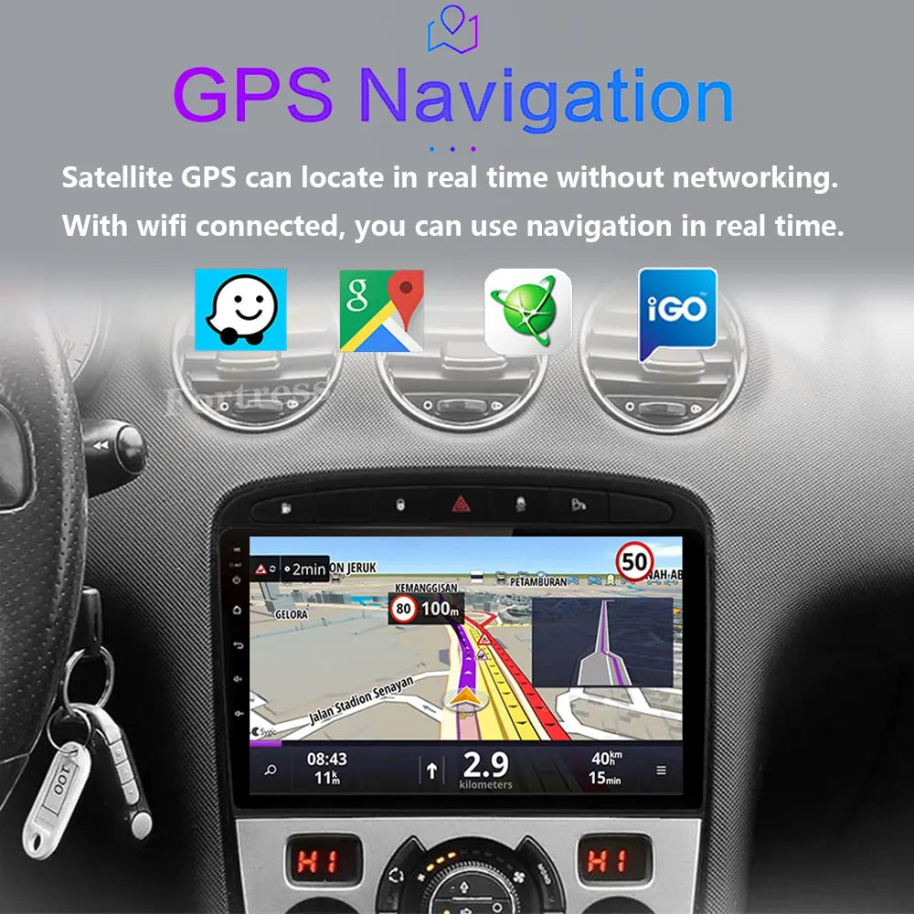 Android14 Auto Car Radio For Peugeot RCZ 308 SW 2007-2015 408 2012 - 2020 Multimedia GPS N